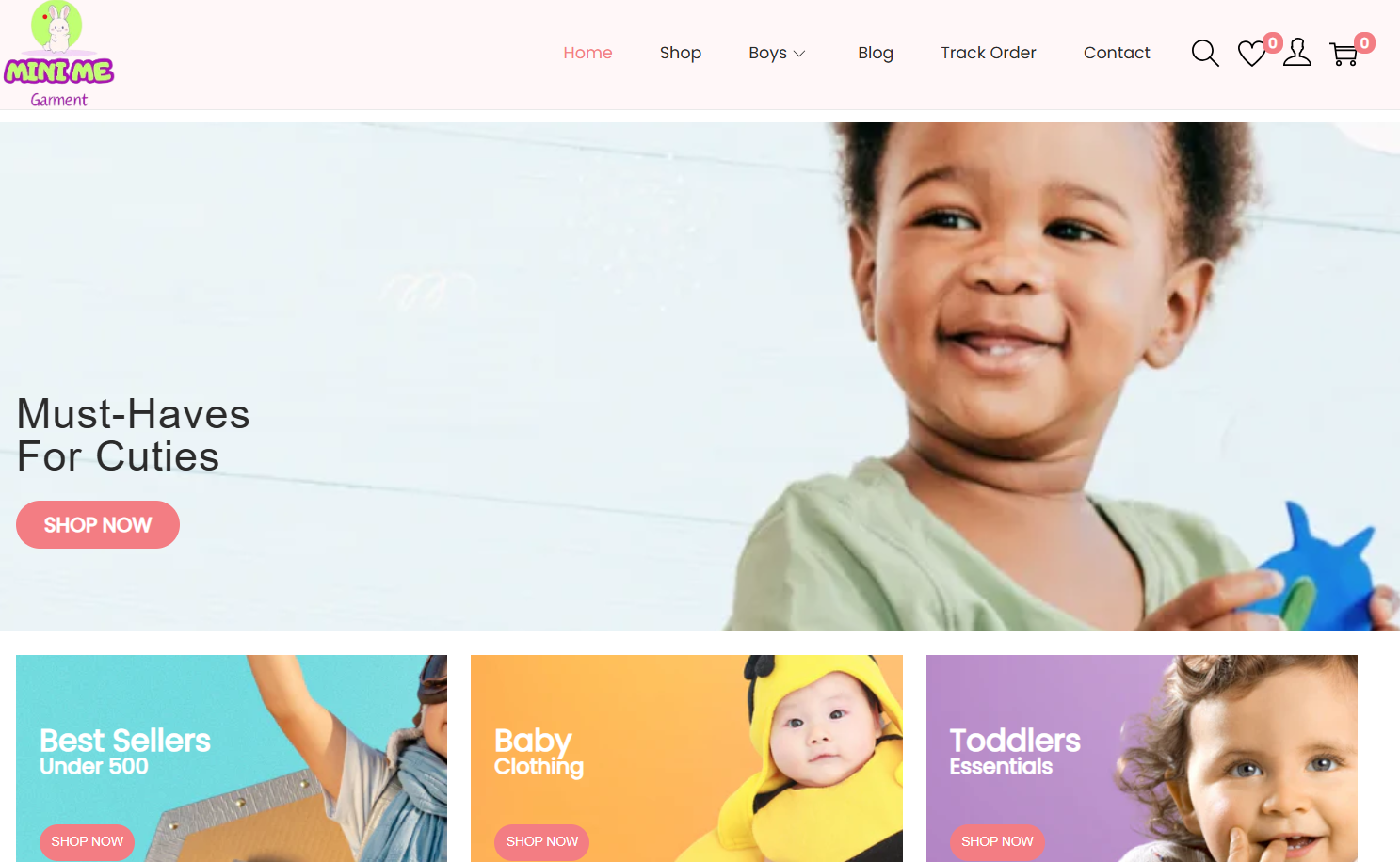 MiniMe Garment E-commerce Store